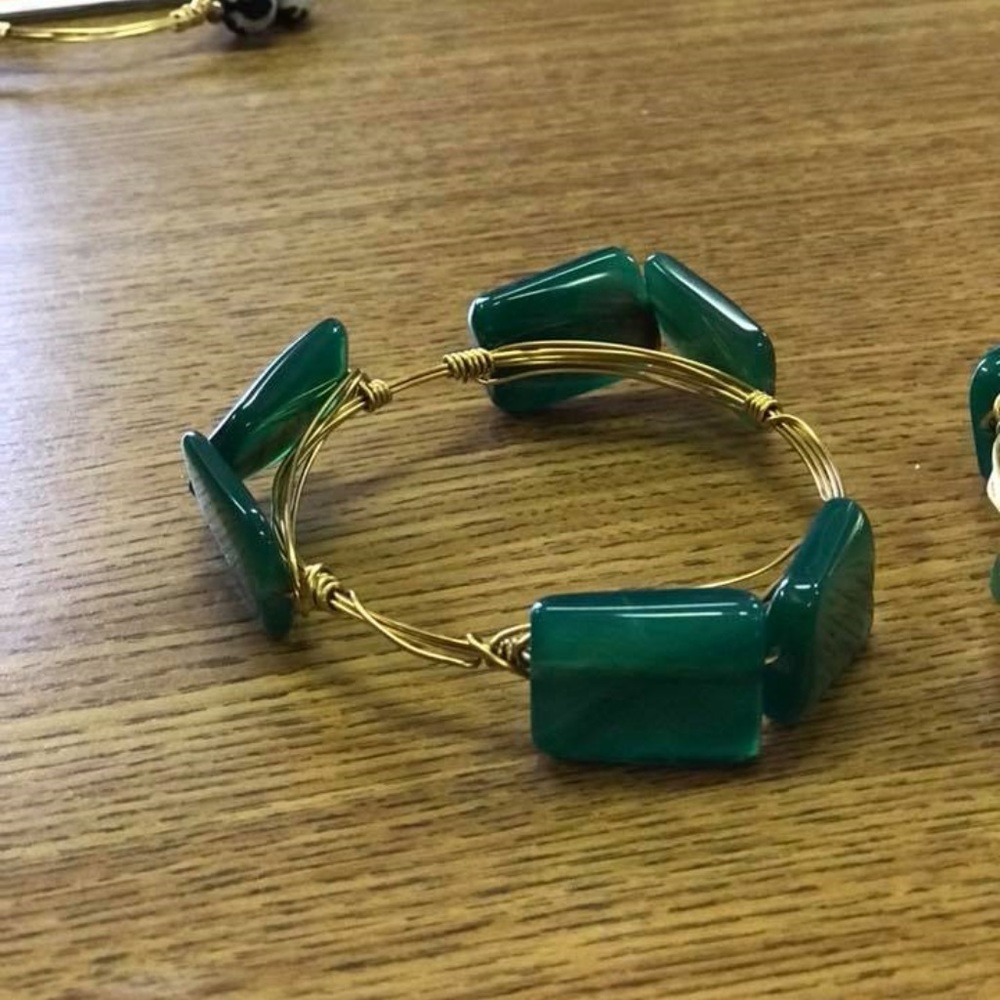 bourbon & boweties inspired wire wrapped bracelet